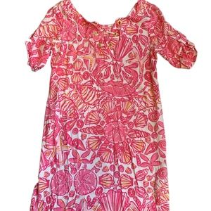 Lilly Pulitzer Rayon Roll Sleeve Dress Size S
